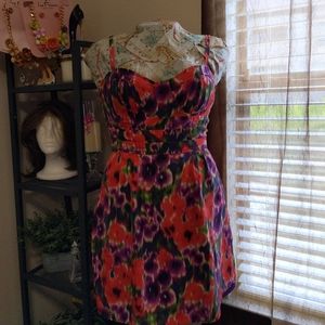 Flirty bebe silk dress